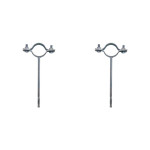 Kit C/2 - Para-Raio Suporte Para Tubo Protecao 2''Para Ch...