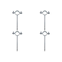 Kit C/4 - Para-Raio Suporte Para Tubo Protecao 2''Para Ch...