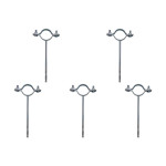 Kit C/5 - Para-Raio Suporte Para Tubo Protecao 2''Para Ch...