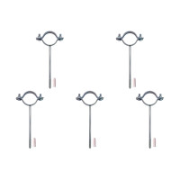 Kit C/5 - Para-Raio Suporte Para Tubo Protecao 1.1/2''Ros...