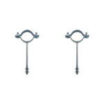 Kit C/2 - Para-Raio Suporte Para Tubo Protecao 1.1/2''Ros...