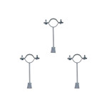 Kit C/3 - Para-Raio Suporte Para Tubo Protecao 1.1/2''Cha...