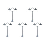 Kit C/5 - Para-Raio Suporte Para Tubo Protecao 1.1/2''Cha...
