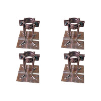 Kit C/4 - Para-Raio Base Para Mastro 1.1/2'' A Fogo