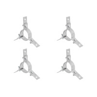 Kit C/4 - Para-Raio Abracadeira 3 Estais Para Mastro 2''