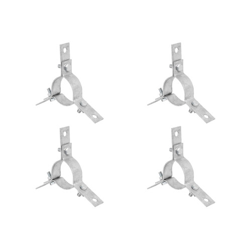 Kit C/4 - Para-Raio Abracadeira 3 Estais Para Mastro 2''