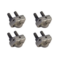 Kit C/4 - Para-Raio Conector Cabo/Haste Com Grampo Em ''U''