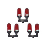Kit C/3 - Para-Raio Sinalizador Topo Duplo Com Fotocelula