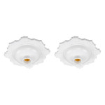 Kit C/2 - Plafonier Pvc Pavilonis Bvc Branco Decorativo 8...