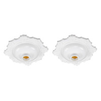 Kit C/2 - Plafonier Pvc Pavilonis Bvc Branco Decorativo 8...