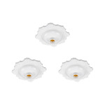 Kit C/3 - Plafonier Pvc Pavilonis Bvc Branco Decorativo 8...