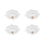 Kit C/4 - Plafonier Pvc Pavilonis Bvc Branco Decorativo 8...
