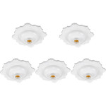 Kit C/5 - Plafonier Pvc Pavilonis Bvc Branco Decorativo 8...
