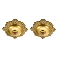 Kit C/2 - Plafonier Pvc Pavilonis Bvc Bronze Decorativo 8...