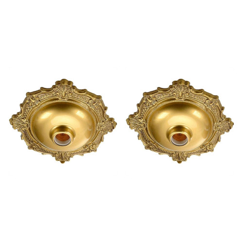 Kit C/2 - Plafonier Pvc Pavilonis Bvc Bronze Decorativo 8...