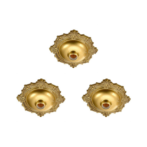 Kit C/3 - Plafonier Pvc Pavilonis Bvc Bronze Decorativo 8...