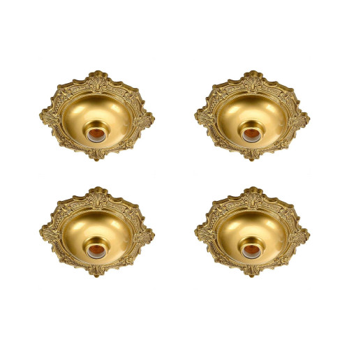 Kit C/4 - Plafonier Pvc Pavilonis Bvc Bronze Decorativo 8...
