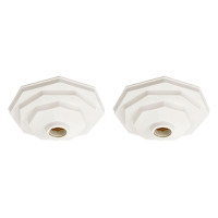 Kit C/2 - Plafonier Pvc Pavilonis 910 Branco Sextavado So...