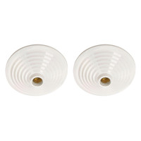 Kit C/2 - Plafonier Pvc Pavilonis Mc Branco Soquete Porce...