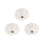Kit C/3 - Plafonier Pvc Pavilonis Mc Branco Soquete Porce...