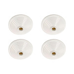 Kit C/4 - Plafonier Pvc Pavilonis Mc Branco Soquete Porce...
