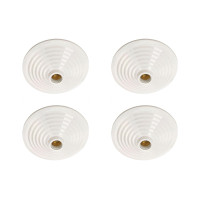 Kit C/4 - Plafonier Pvc Pavilonis Mc Branco Soquete Porce...