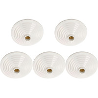 Kit C/5 - Plafonier Pvc Pavilonis Mc Branco Soquete Porce...