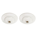 Kit C/2 - Plafonier Pvc Pavilonis Dvp Branco Soquete Porc...