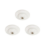Kit C/3 - Plafonier Pvc Pavilonis Dvp Branco Soquete Porc...