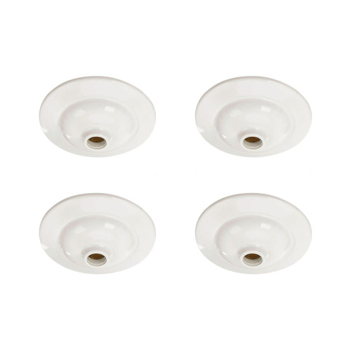 Kit C/4 - Plafonier Pvc Pavilonis Dvp Branco Soquete Porc...