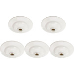 Kit C/5 - Plafonier Pvc Pavilonis Dvp Branco Soquete Porc...