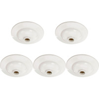 Kit C/5 - Plafonier Pvc Pavilonis Dvp Branco Soquete Porc...