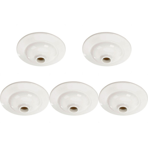 Kit C/5 - Plafonier Pvc Pavilonis Dvp Branco Soquete Porc...