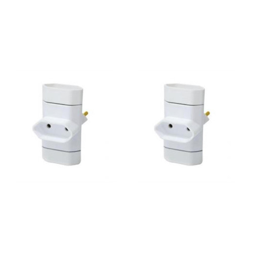 Kit C/2 - Pino 3 Saidas 2 Polos Perlex ''T'' Branco 245Br