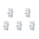 Kit C/5 - Pino 3 Saidas 2 Polos Perlex ''T'' Branco 245Br