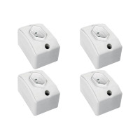 Kit C/4 - Tomada Externa Perlex 2 Polos +Terra 20A Retang...