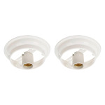 Kit C/2 - Plafonier Pvc Pavilonis 510 Branco Redondo Soqu...