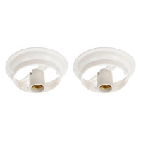 Kit C/2 - Plafonier Pvc Pavilonis 510 Branco Redondo Soqu...