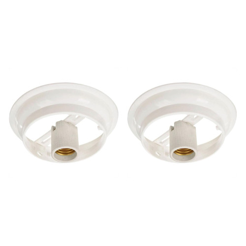 Kit C/2 - Plafonier Pvc Pavilonis 510 Branco Redondo Soqu...