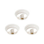 Kit C/3 - Plafonier Pvc Pavilonis 510 Branco Redondo Soqu...