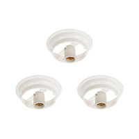 Kit C/3 - Plafonier Pvc Pavilonis 510 Branco Redondo Soqu...