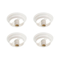 Kit C/4 - Plafonier Pvc Pavilonis 510 Branco Redondo Soqu...