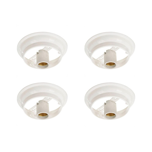 Kit C/4 - Plafonier Pvc Pavilonis 510 Branco Redondo Soqu...