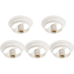 Kit C/5 - Plafonier Pvc Pavilonis 510 Branco Redondo Soqu...