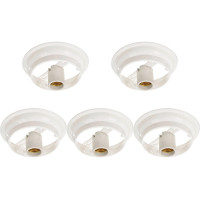 Kit C/5 - Plafonier Pvc Pavilonis 510 Branco Redondo Soqu...