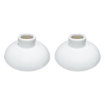 Kit C/2 - Plafonier Pvc Perlex Branco Redondo Soquete Por...