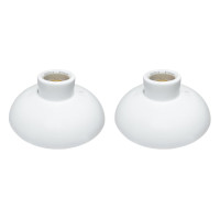 Kit C/2 - Plafonier Pvc Perlex Branco Redondo Soquete Por...