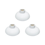 Kit C/3 - Plafonier Pvc Perlex Branco Redondo Soquete Por...