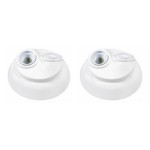 Kit C/2 - Plafonier Pvc Perlex Branco Soquete Duplo 225/1