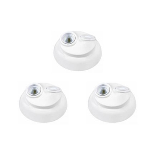 Kit C/3 - Plafonier Pvc Perlex Branco Soquete Duplo 225/1